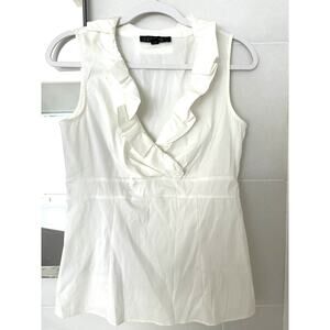 Lafayette 148 ruffle blouse size 2